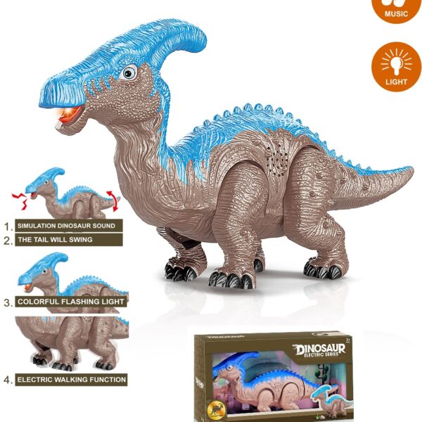 Dinosaurio Parasaurolophus Con Luz Y Sonido