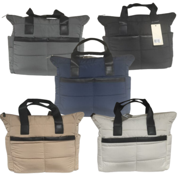 Bolso Señora Nylon Acolchado 43x28x14cm