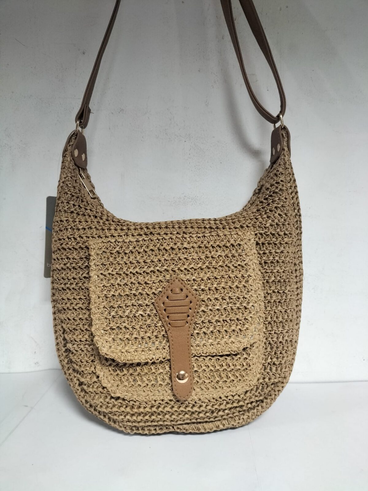 Bolso/Bandolera Señora Rafia 28x28x13cm - Imagen 1