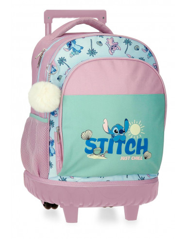 Mochila Compact 2 Ruedas Stitch 32x45x21cm