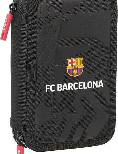 Plumier Doble con Colores F.C Barcelona Black con 29 Útiles Incluidos 12.5x4x19.5 cm