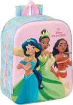 Mochila de Guardería 3D PRINCESAS DISNEY 3D 22x10x27 cm