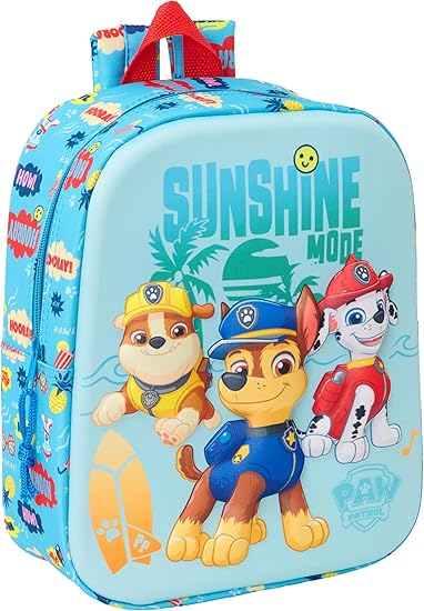 Mochila de Guardería 3D PAW PATROL 3D 22x10x27 cm