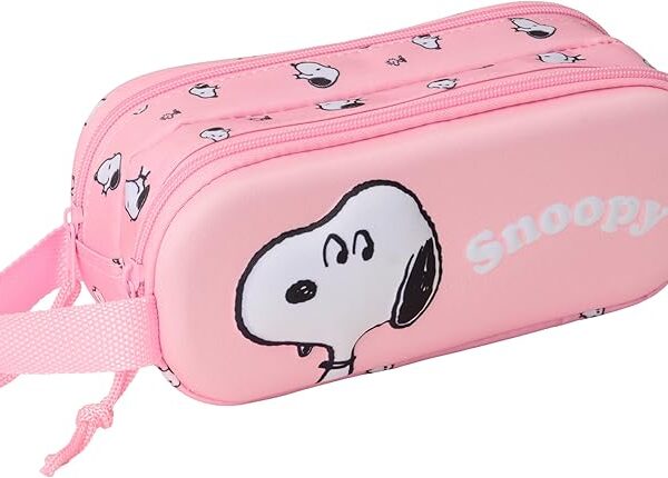 Portatodo Doble 3D Snoopy 3D  21x6x8 cm