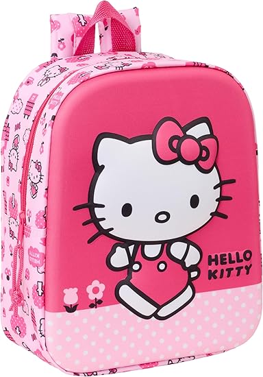 Mochila de Guardería 3D HELLO KITTY 3D -  22x10x27 cm