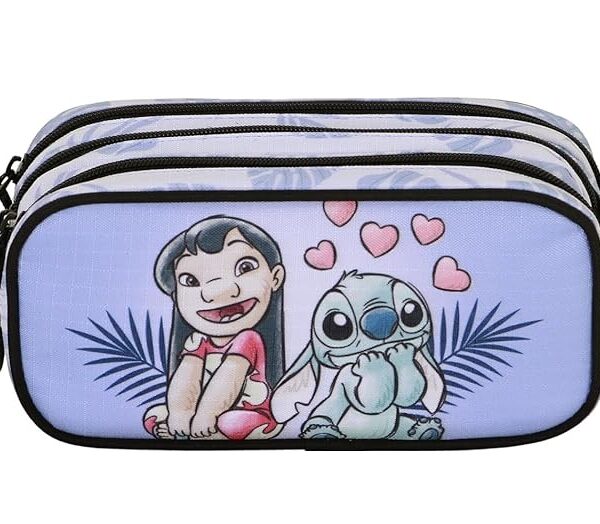 Estuche Portatodo Trick Fan 2.2 Disney Lilo y Stitch Couple 23 x 11 cm