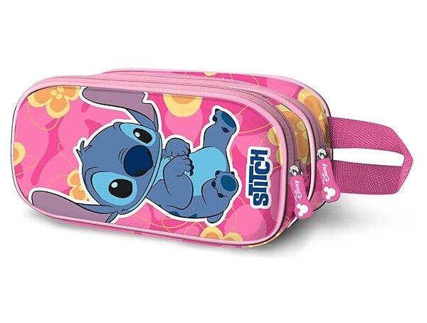 Estuche Portatodo 3D Doble Disney Lilo y Stitch Cute 22 x 10 cm
