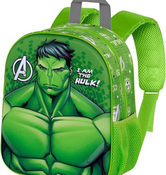 Mochila 3D Elite Marvel Hulk Rage 25 x 30 cm