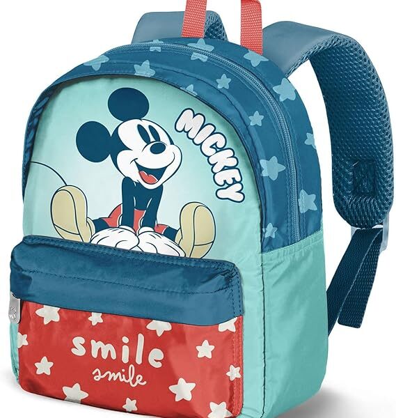 Mochila Preescolar Joy Disney Mickey Mouse Smile 22 x 27 cm