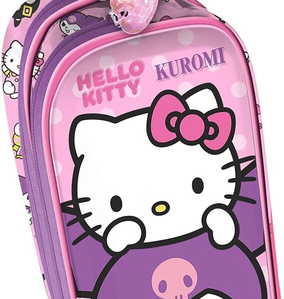 Estuche Portatodo 3D Doble Karactermania Sanrio Hello Kitty Playful 22 x 10 cm