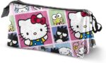 Estuche Portatodo Triple Karactermania Sanrio Hello Kitty Panels 23 x 11 cm
