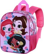 Mochila 3D Elite Disney Princesas Flowers 25 x 30 cm