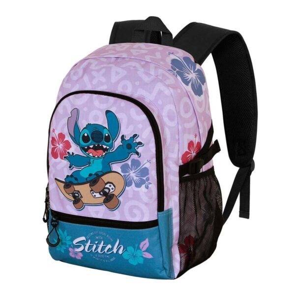 Mochila Skate Stitch Disney Adaptable 44x31x18cm.