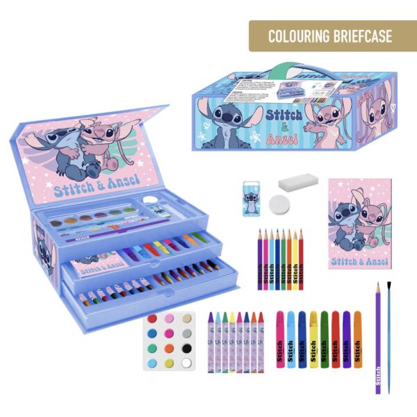 SET PAPELERÍA COLOREABLE MALETÍN STITCH