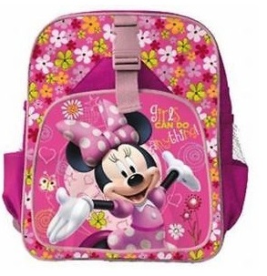 Mochila Con Bolsillos Minnie Disney 33x23cm.