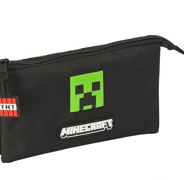 Portatodo Triple Minecraft 22x3x12cm.