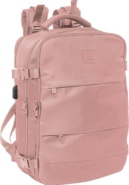 Mochila de Viaje en Cabina Rosa, para Portátil 15,6'' 29x19x44 cm