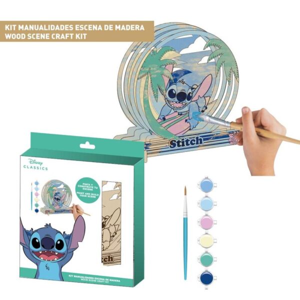 Figura Coloreable Madera Stitch Disney