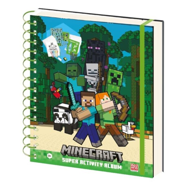 CUADERNO DE ACTIVIDADES MINECRAFT CON ACCESORIOS