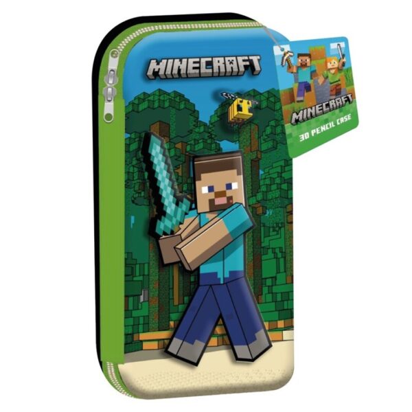 ESTUCHE CON RELIEVE 3D MINECRAFT