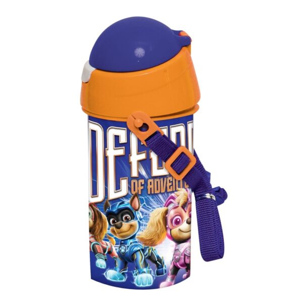 Botella Patrulla Canina Con Tapón a Presión y Colgador 500 ml.