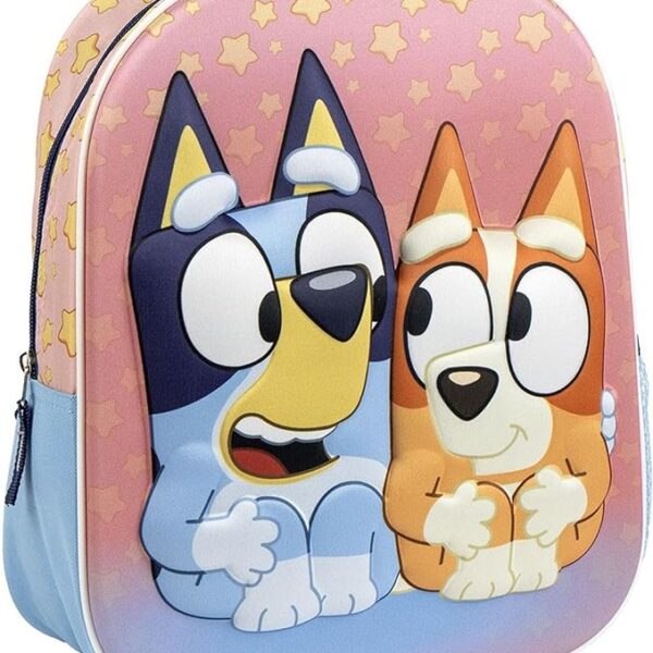 Mochila 3D Bluey 31x25x10cm.