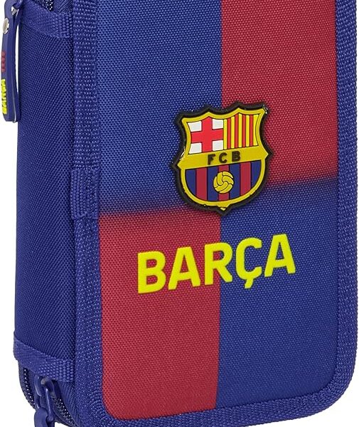 Plumier Doble con Colores F.C Barcelona Black con 29 Útiles Incluidos 12.5x4x19.5 cm