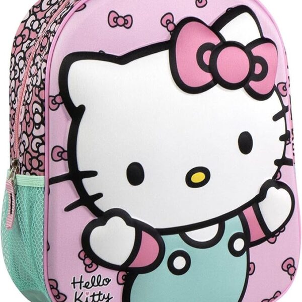 Mochila 3D  Hello Kitty 31x25x10cm.