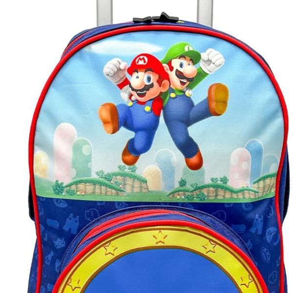 Mochila Super Mario Doble Compartimento + Carro Toybags 360º