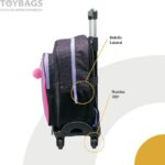 Mochila Kuromi Doble Compartimento + Carro Toybags 360º - Imagen 3