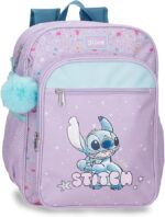 Mochila para portátil Disney Lovely Stitch Morado 30x38x12 cm