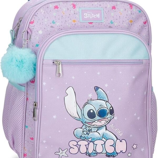 Mochila para portátil Disney Lovely Stitch Morado 30x38x12 cm