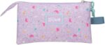 Estuche Triple Disney Lovely Stitch Morado 22x12x5 cm - Imagen 3