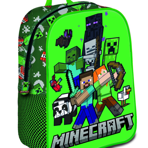Mochila Mediana 3D Minecraft 31Cm