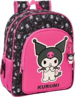 Mochila Escolar Infantil, Adaptable a Carro, Kuromi 32x12x38 cm