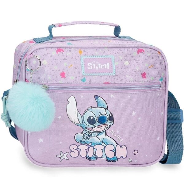 Bolso Bandolera Disney Lovely Stitch Morado 23x20x9 cm