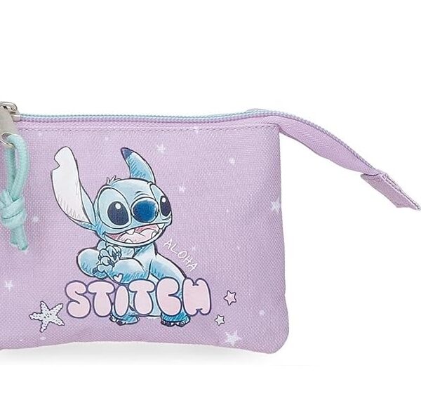 Monedero Disney Lovely Stitch Morado 14x10x3,5 cm