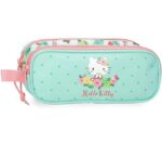 Hello Kitty Floral kitty Estuche Doble Verde 23x9x7cm.
