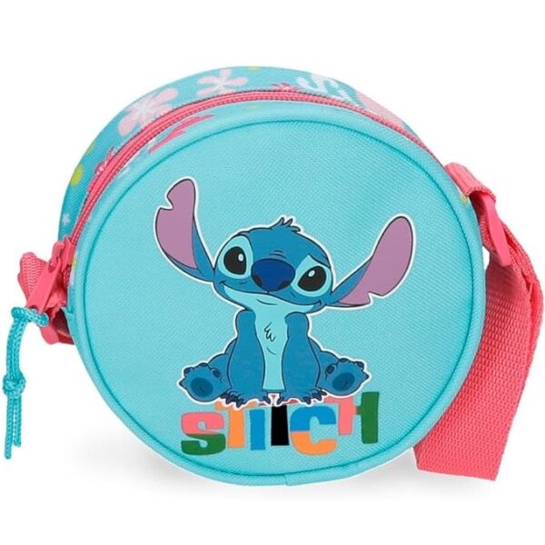 Bolso Bandolera Disney Aloha Stitch Azul 14x14x4 cm