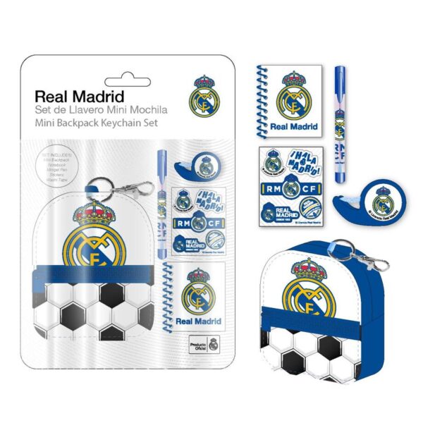 Set Papaleria Mini Mochila Real Madrid 19,5x22,5x4,5cm