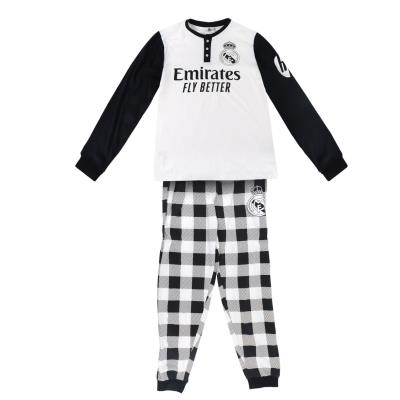 PIJAMA LARGO SINGLE JERSEY REAL MADRID ADULTO