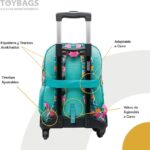 Mochila Stitch Tropical Doble Compartimento + Carro Negro Toybags 360º - Imagen 2