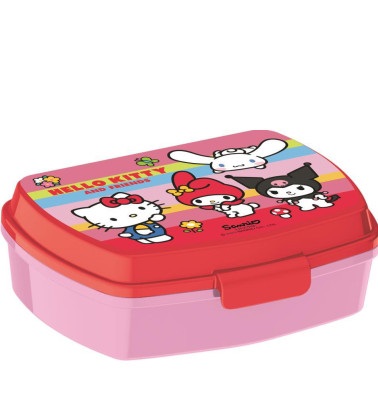 Fiambrera rectangular para el almuerzo infantil de Hello Kitty and Friends