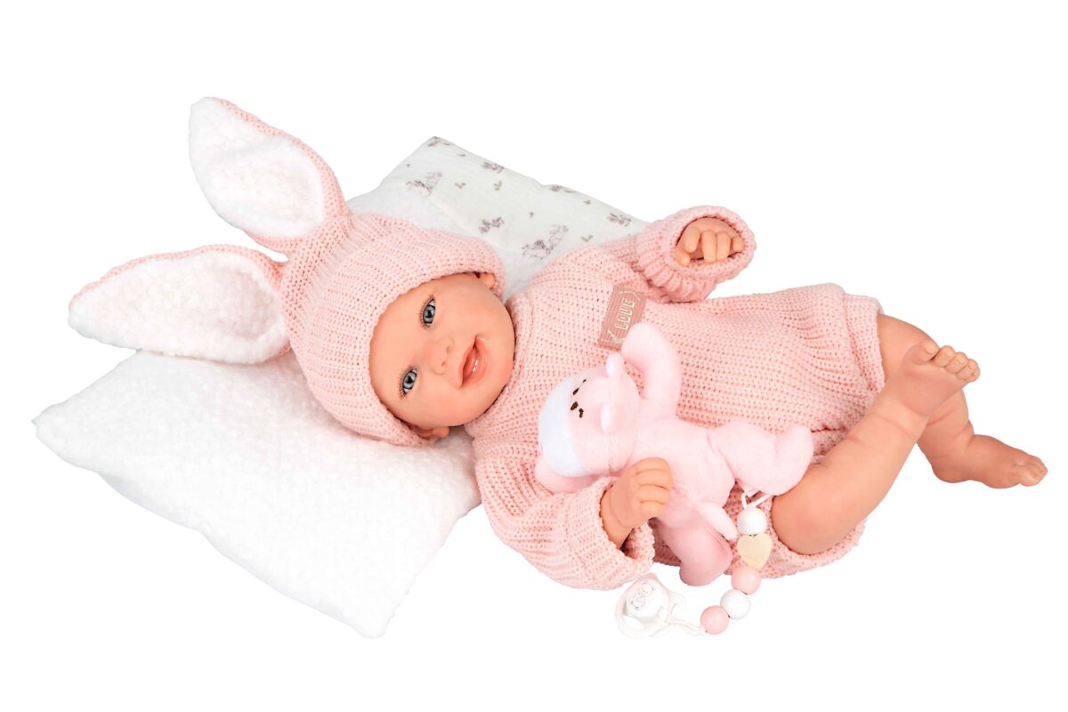 Muñeca Reborn Arias  45cm Lucia C/Cojin y Peluche - Imagen 2