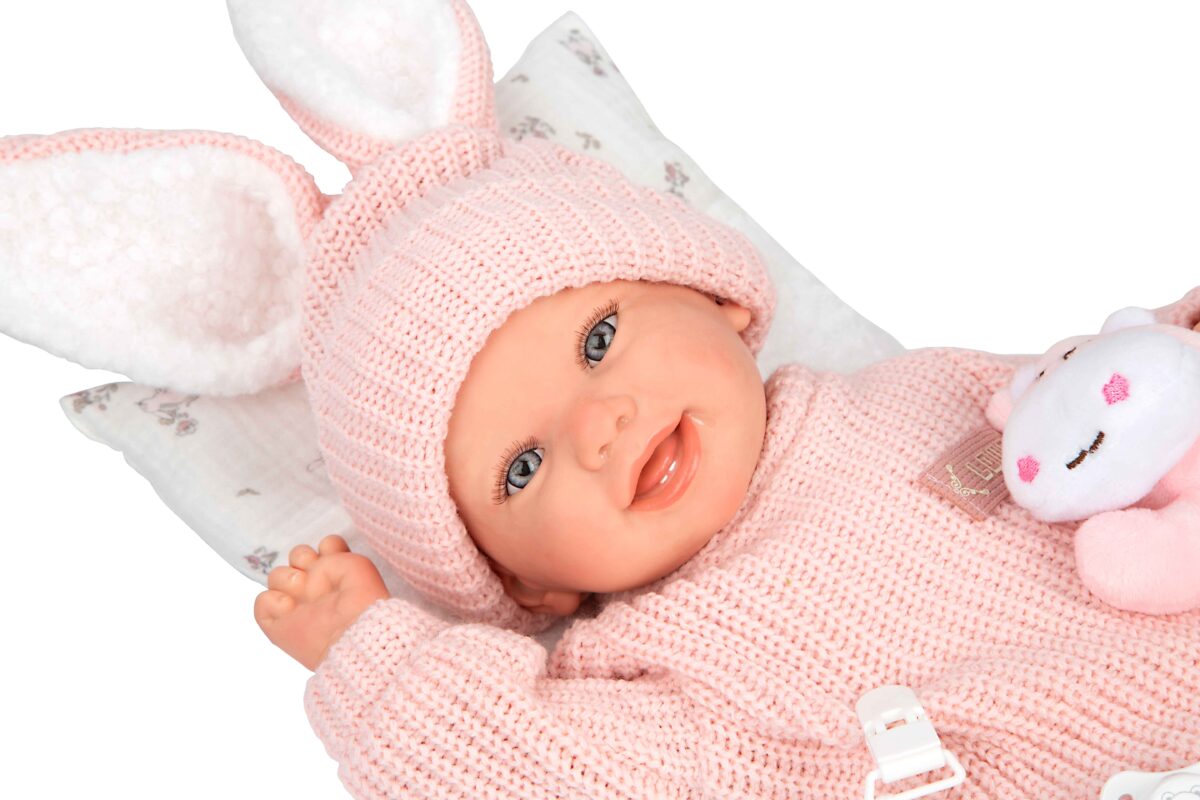 Muñeca Reborn Arias  45cm Lucia C/Cojin y Peluche - Imagen 3