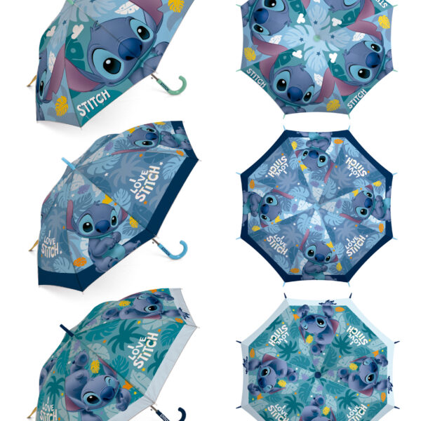 Paraguas De Poliéster De Lilo & Stitch, 8 Paneles, Diámetro 86Cm, Apertura Automática